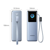 UGREEN 25000mAh – 200W Nexode Pro Power Bank with 35cm Braided Cable + 65cm Retractable Cable – PB728