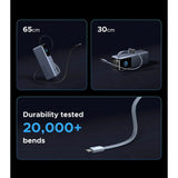 UGREEN 25000mAh – 200W Nexode Pro Power Bank with 35cm Braided Cable + 65cm Retractable Cable – PB728