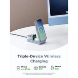 UGREEN 25W Qi2 MagFlow 3-in-1 Magnetic Wireless Charger – W757 – 65901 – 1 Year Warranty