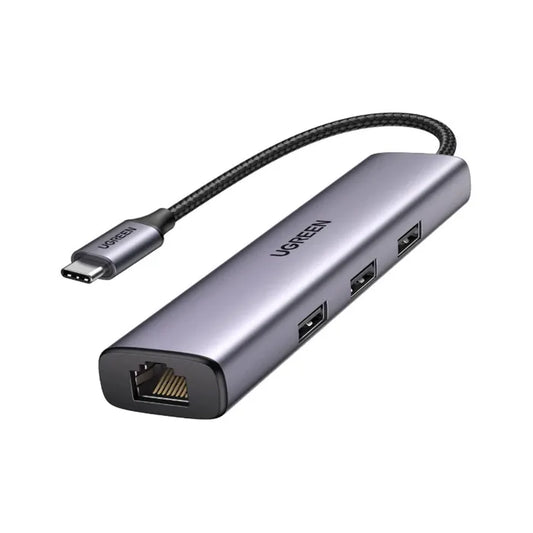 UGREEN 4-in-1 USB-C Hub with Gigabit Ethernet and USB Ports