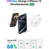 UGREEN 40W Dual Type-C Fast Charging Adapter – CD243