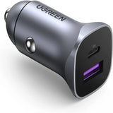 UGREEN A+C Dual-Port Car Charger PD30W+SCP22.5W (Space Grey) CD130