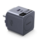 UGREEN 45W Nexode Pro GaN (USB-A*1 + Type-C*1) Fast Charger with Retractable Cable – X614 – 1 Year Warranty