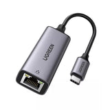 محول UGREEN من USB Type C إلى إيثرنت 10/100/1000 ميجابت في الثانية (رمادي فضائي) CM199 