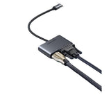 UGREEN USB-C to HDMI + VGA +USB 3.0 Adapter with PD - Space Gray