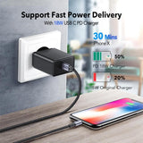 كابل UGREEN USB-C إلى Lightning ذكر/ذكر، غلاف من الألومنيوم المضفر، طول 1 متر، فضي - US304