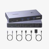 UGreen CM692 HDMI 8K 60Hz KVM Switch 2 In 1 Out With 4 USB Devices