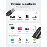 UGREEN USB 2.0 External Sound Adapter (Black) US205