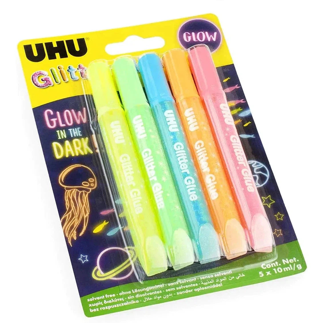Uhu Glitter Glue Glow In The Dark-Tapes And Adhesives-UHU-Star Light Kuwait