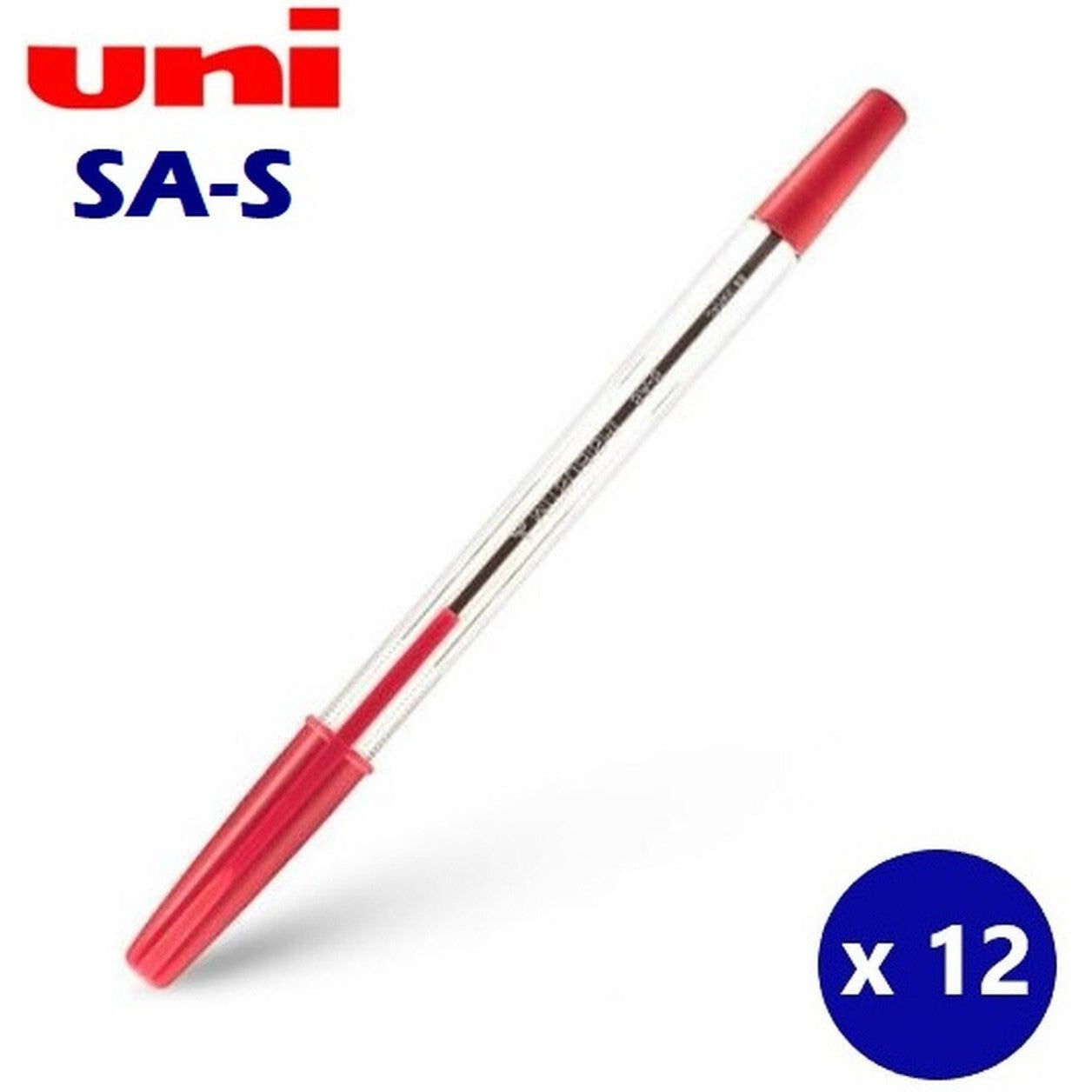 Uni Ball Sas 1.0Mm Pen 12Pcs Per Pkt-Pens-Other-Red-Star Light Kuwait