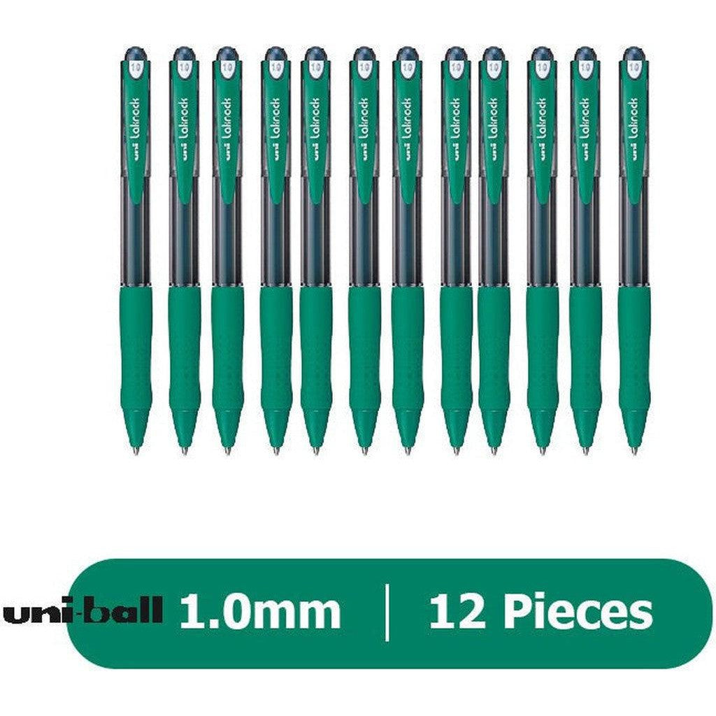 Uni Laknock Retractable Ball Point Pen 1.0Mm Sn-100(10) X 12 Pens-Pens-Other-Green-Star Light Kuwait