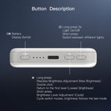 SIAMagOn SIPBMG8LD-PR Magnetic power bank PD 20W-Wireless Charging 15W With LED Light 8000Mah - Purple