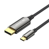 Vention 8K Bi-Directional USB-C to DisplayPort Cable 2M Cotton Braided Black