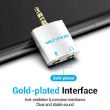 Vention BDBW0 3.5mm Audio Splitter Adapter Silver Metal