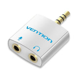 Vention BDBW0 3.5mm Audio Splitter Adapter Silver Metal