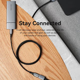 Vention USB 3.0 A Male to Female Extension Cable 0.5M Gray Braided