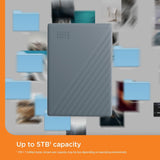 WD My Passport 4TB Portable Hard Drive USB 3.2 Gen 1 TYPE C WDBRMD0040BGY-WESN