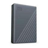 قرص صلب خارجي WD My Passport - سعة 6 تيرابايت / سرعة نقل بيانات تصل إلى 5 جيجابت/ثانية / منفذ USB 3.2 من الجيل الأول / منفذ USB-C / رمادي