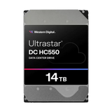 قرص صلب WD Ultrastar DC HC550 بسعة 14 تيرابايت وسرعة 7200 دورة في الدقيقة وواجهة SATA بسرعة 6 جيجابت/ثانية وذاكرة تخزين مؤقتة 512 ميجابايت بحجم 3.5 بوصة مخصص للمؤسسات (WUH721814ALE6L4)