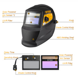 Welding Helmet PP Material Solar Battery Auto Darkening Safety 93x43 Visual