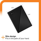 WD My Passport - 2TB / Up to 5Gb/s / USB 3.2 Gen 1 / Black / External Hard Drive