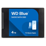 Western Digital 4TB WD Blue SA510 SATA Internal Solid State Drive SSD - SATA III 6 Gb/s, 2.5"/7mm, Up to 560 MB/s - WDS400T3B0A, Blue