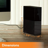 WD My Book - 4TB / Up to 5.0 Gbps / 3.5-inch / USB 3.2 Gen 1 / Black / External Hard Drive