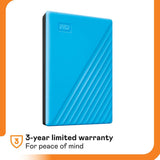 Western Digital WD 4TB My Passport Portable Hard Disk Drive Password Protection, Compatible with Windows and Mac, External HDD Blue (WDBPKJ0040BBL-WESN)