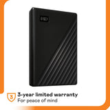 Western Digital WD 5TB My Passport Portable Hard Disk Drive, USB 3.0, Password Protection, Compatible with Windows and Mac, External HDD Black (WDBPKJ0050BBK-WESN)