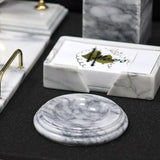 White Marble Deskset