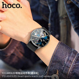 Hoco Y15 AMOLED Smart sports watch(call version) - Black
