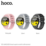 Hoco Y15 AMOLED Smart sports watch(call version) - Black