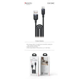 كابل شحن سريع من YESIDO بقوة 18 واط من USB-A إلى Type-C - بطول 3 أمتار
