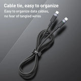 Yesido CA160 1.2m 60W Type-C to Type-C Auto Power-off Charging Cable – Black