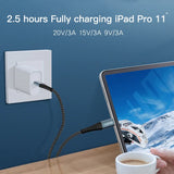 كابل شحن Yesido CA67 3A PD60W من النوع C إلى النوع C - بطول 2 متر