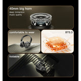 سماعات رأس لاسلكية للاستوديو Yesido EP04 - 10 أمتار / بلوتوث / منفذ USB-C - أسود