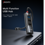محول Yesido HB22 5 في 1 USB-C OTG