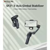 Yesido SF21 3-Axis Auto Face Tracking Gimbal Stabilizer – Built-in Camera / Fill Light/ 2550mAh Battery/ Bluetooth 5.0