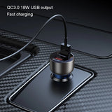 Yesido Y51 Dual-channel Fast Charging Zinc Alloy QC3.0 Car Charger – 36W / Black