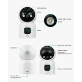ZOSI INDOOR PT CAMERA WITH DUAL LENS 2MP+2MP