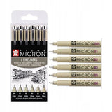 Sakura Pigma Micron Black Set 6