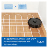 TP-Link Tapo RV30 Max Plus 5300Pa Hyper Suction Robot Vacuum & Mop + Smart Auto-Empty Dock - 2600 mAh / 300 ml / Black