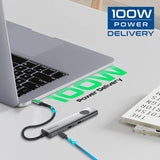 PROMATE ComandHub-Lite 9-in-1 Multi-Function USB-C Hub - Grey