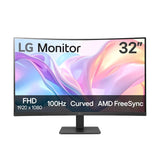 LG 32" Full HD Curved Monitor / 5ms / 100Hz / Dynamic Action Sync/AMD FreeSync/HDMI/D-Sub - Black