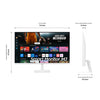 Samsung 4K UHD M70D Smart Monitor - 32.0" 4K UHD / 4ms / HDMI / USB / Blutetooth v5.2 / White - Monitor