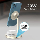 Promate 40W High Output Wireless Charging Station Gold