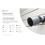 Ezviz BC1C 4Mp Wifi Inbuilt Battery Camera Indoor / Outdoor