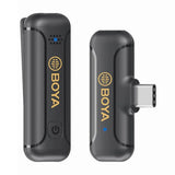 Boya Smallest 2.4Ghz Wireless Microphone For Type-C Device( 1Tx+1Rx ) -Black