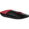 HP Z3700 Wireless Mouse - Up to 1200 DPI / Black/Cardinal Red
