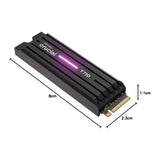Crucial T710 PCIe Gen5 NVME M.2 SSD 2TB With HeatSink Read Upto 14,500